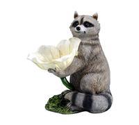 MCLIUJIA Bird Feeder Garden Ornament Outdoor Bird Feeder Simulation Raccoon Bird Feeder For Garden Decoration Ornaments