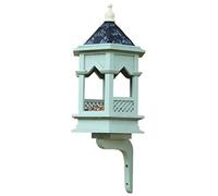 MCLIUJIA Bird Feeder Garden Ornament Wall-mounted Bird Feeder Outdoor Wooden Feeder Bird Supplies Bird Feeding Station