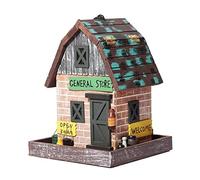 MCLIUJIA Bird Feeder Garden Ornament Wooden Bird Feeder Durable Hanging Villa Type Outdoor Garden Decoration Gifts