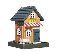 MCLIUJIA Bird Feeder Garden Ornament Wooden Bird Feeder Durable Hanging Villa Type Wild Bird Feeder Outdoor Garden Gifts