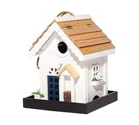 MCLIUJIA Bird Feeder Garden Ornament Wooden Bird Feeder Durable Hanging Villa Type Wild Bird Feeder Garden Decoration Gifts