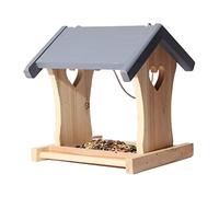 MCLIUJIA Bird Feeder Garden Ornament Wooden Bird Feeder Durable Hanging Wild Bird Feeder For Garden Outdoor Feeding
