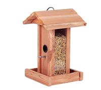 MCLIUJIA Bird Feeder Garden Ornament Wooden Bird Feeder Hanging Bird Feeder With Roof For Garden Outdoor Decorations