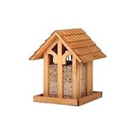 MCLIUJIA Bird Feeder Garden Ornament Wooden Bird Feeder Hanging Bird Feeder With Roof For Garden Outdoor Feeding Window Bird Feeder