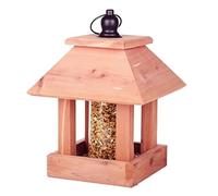 MCLIUJIA Bird Feeder Garden Ornament Wooden Bird Feeder Hanging For Garden Yard Decoration Quadrilateral Shaped With Roof