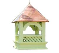 MCLIUJIA Bird Feeder Garden Ornament Wooden Wild Bird Feeder Garden Seed Feeder Traditional Bird Table For Outdoor Garden(B)