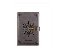 MCLIUJIA Journal Notebook For Writing Classic Notebook Journal With Combination Lock ，Writing Notepads Diary With Passcode Fine PU Leather Office Supplies(A)