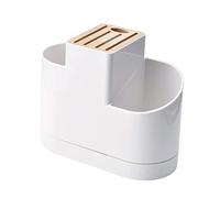 MCLIUJIA Knife Block Kitchen Plastic Knife Holder Shelving Dish Chopsticks Cutlery Storage Rack Drain Kitchen Knife Block Holder Stand Tools, White Knife Holder