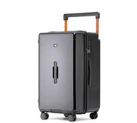 MCLIUJIA Travel Gear Suitcases 26inch Luggage Thickened Zipper Carry On Luggage Wide Trolley Wear-Resistant Suitcase(Black)