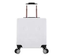 MCLIUJIA Travel Gear Suitcases Carry On Luggage Adjustable Trolley Suitcase for Travel Trip Boarding Combination Lock(White)