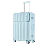 MCLIUJIA Travel Gear Suitcases Hand Luggage Highly Durable Suitcase Luggage Resistant Hard Lightweight Aluminum Frame(Blue,22inch)