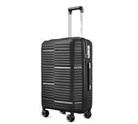MCLIUJIA Travel Gear Suitcases Indestructible Hardshell Expandable Spinner Luggage with TSA Lock 20/24/28in(Black,24in)