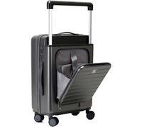 MCLIUJIA Travel Gear Suitcases Suitcases with Wheels Adjustment Lever Luggage Large Capacity Lightweight Carry On Luggage(Black,20in)