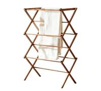 MCLIUJIA Wooden Foldable Clothes Drying Rack Clothing Towel Organizer Easy Assemble