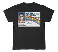 McLovin Hawaii Drivers License Mens T-Shirt Printed Graphic Top Unisex Black Tee XXL