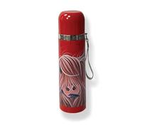 McMoo Highland Cow Tartan Paint Thermos Flask