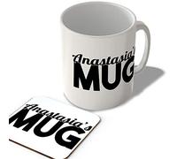 McMug - Anastasia's Mug - Name Mug and Coaster Set, Ceramic, 11fl.oz.