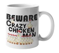 McMug - Beware Crazy Chicken Man - Mug, Ceramic, 11fl.oz.