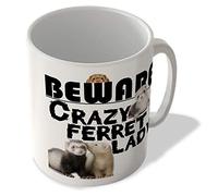 McMug - Beware Crazy Ferret Lady - Mug, Ceramic, 11fl.oz.
