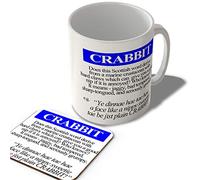 McMug - Crabbit Definition - Scottish Mug and Coaster Set, Ceramic, 11fl.oz.