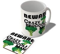 McMug - Crazy Broccoli Man - Mug and Coaster Set, Ceramic, 11fl.oz.