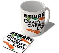 McMug - Crazy Carrot Lady - Mug and Coaster Set, Ceramic, 11fl.oz.