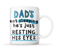 McMug - Dad's Not Sleeping He's Just Resting His Eyes - Funny Father Mug, Ceramic, 11fl.oz.