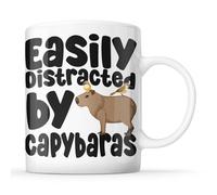 McMug - Easily Distracted by Capybaras - Cute Animal Mug, Ceramic, 11fl.oz.