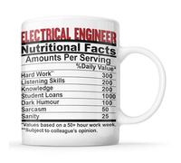 McMug - Electrical Engineer - Funny Nutritional Facts - Engineering Mug, Ceramic, 11fl.oz.