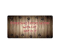 McMug - Everything Tastes Better With Cat Hair In It - Metal Sign, Decorative Sign, 200mm x 100mm