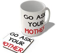 McMug - Go Ask Your Mother - Father Mug and Coaster Set, Ceramic, 11fl.oz.