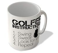 McMug - Golfer Instructions - 1. Swing 2. Swear 3. Look for Ball 4. Repeat - Mug, Ceramic, 11fl.oz.
