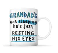 McMug - Grandad's Not Sleeping He's Just Resting His Eyes - Funny Grandparent Mug, Ceramic, 11fl.oz.