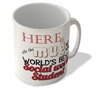 McMug - Here Sits The Mug of The World's Best Social Work Student - Mug, Ceramic, 11fl.oz.
