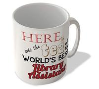 McMug - Here Sits The Tea of The World's Best Library Assistant - Mug, Ceramic, 11fl.oz.