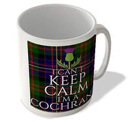 McMug - I Can't Keep Calm I'm a Cochrane - Cochrane Modern Tartan - (Thistle) - Scottish Mug, Ceramic, 11fl.oz.