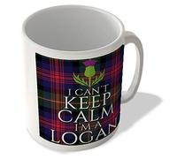 McMug - I Can't Keep Calm I'm a Logan - Logan Modern Tartan - (Thistle) - Scottish Mug, Ceramic, 11fl.oz.