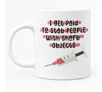 McMug - I Get Paid to Stab People with Sharp Objects - Nurse Mug, Ceramic, 11fl.oz.