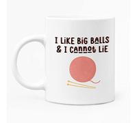 McMug - I Like Big Balls & I Cannot Lie - Knitting Mug, Ceramic, 11fl.oz.