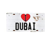 McMug - I Love Dubai - Metal Sign, Decorative Sign, 200mm x 100mm