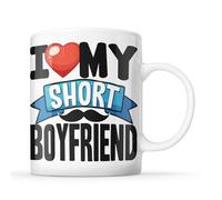 McMug - I Love My Short Boyfriend - Cute Funny Partner Love Mug, Ceramic, 11fl.oz.