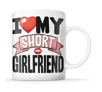 McMug - I Love My Short Girlfriend - Cute Funny Partner Love Mug, Ceramic, 11fl.oz.