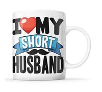McMug - I Love My Short Husband - Cute Funny Partner Love Mug, Ceramic, 11fl.oz.