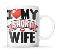 McMug - I Love My Short Wife - Cute Funny Partner Love Mug, Ceramic, 11fl.oz.