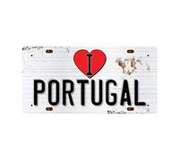 McMug - I Love Portugal - Metal Sign, Decorative Sign, 200mm x 100mm