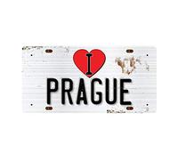 McMug - I Love Prague - Metal Sign, Decorative Sign, 200mm x 100mm