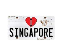 McMug - I Love Singapore - Metal Sign, Decorative Sign, 200mm x 100mm