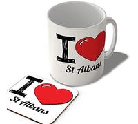 McMug - I Love St Albans - Mug and Coaster Set, Ceramic, 11fl.oz.