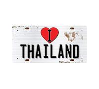 McMug - I Love Thailand - Metal Sign, Decorative Sign, 200mm x 100mm