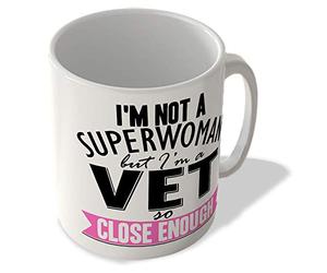 McMug - I'm Not a Superwoman But I'm a Vet so Close Enough - Mug, Ceramic, 11fl.oz.